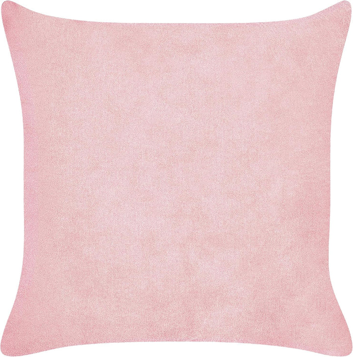 Set aus 2 dekorative Kissen aus Cord 43 × 43 cm Rosa Millet