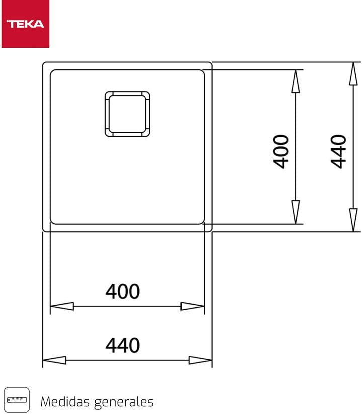 Zlewozmywak FLEXLINEA RS15 40.40 3 1/2 SQ CN