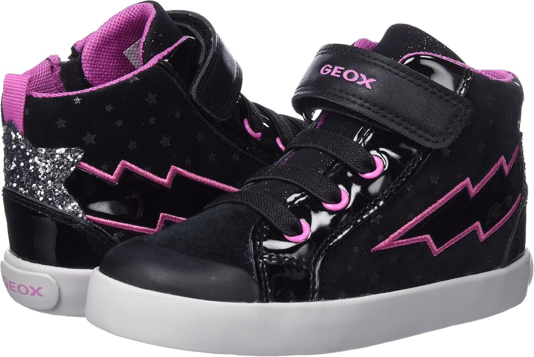 Geox Mädchen B Kilwi Girl B Sneakers 21 EU Black Fuchsia, 21 EU Black Fuchsia