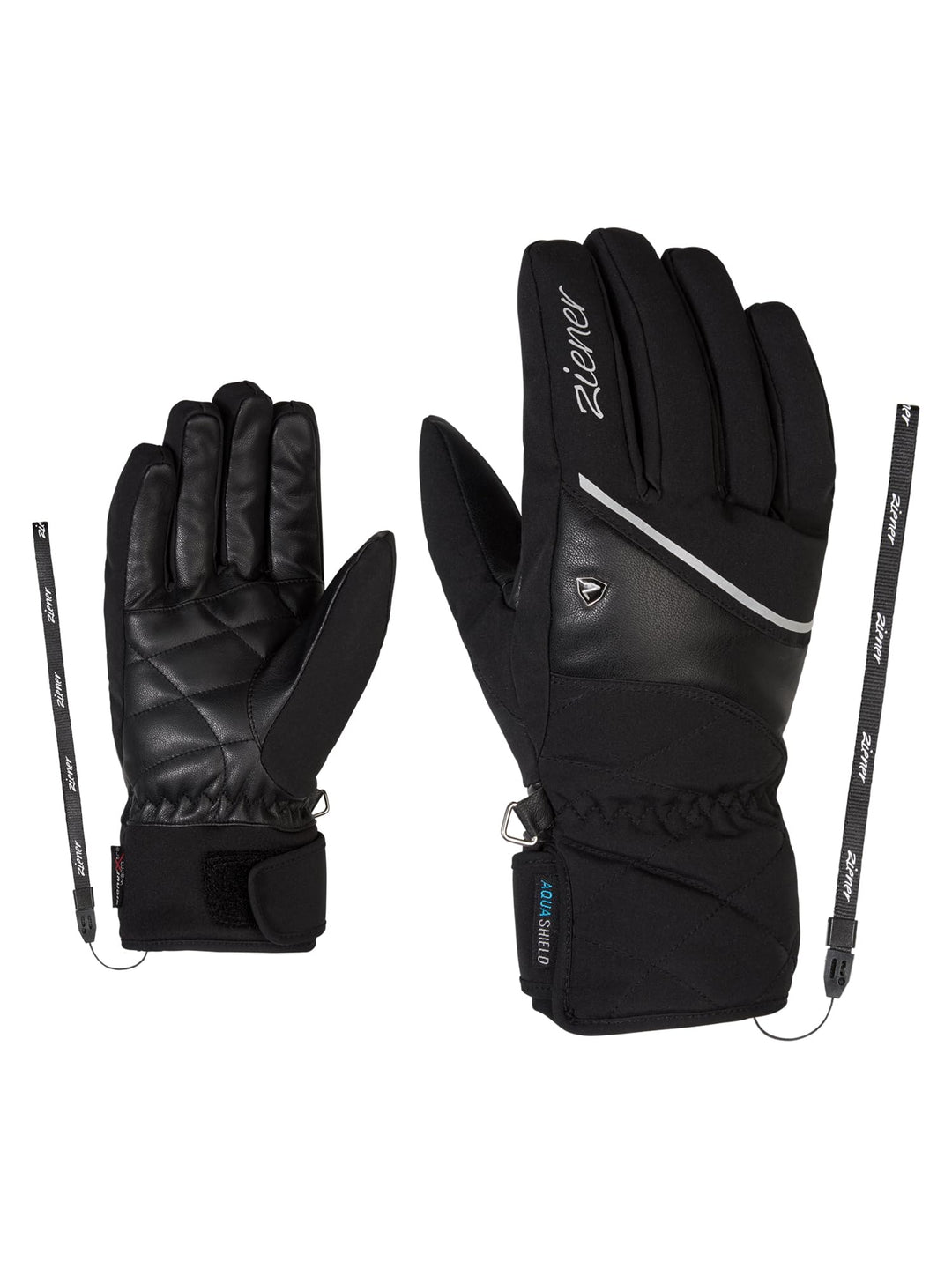 Ziener Damen Kaika As Ski-Handschuhe/Wintersport | Wasserdicht, Atmungsaktiv 6 Schwarz, 6 Schwarz