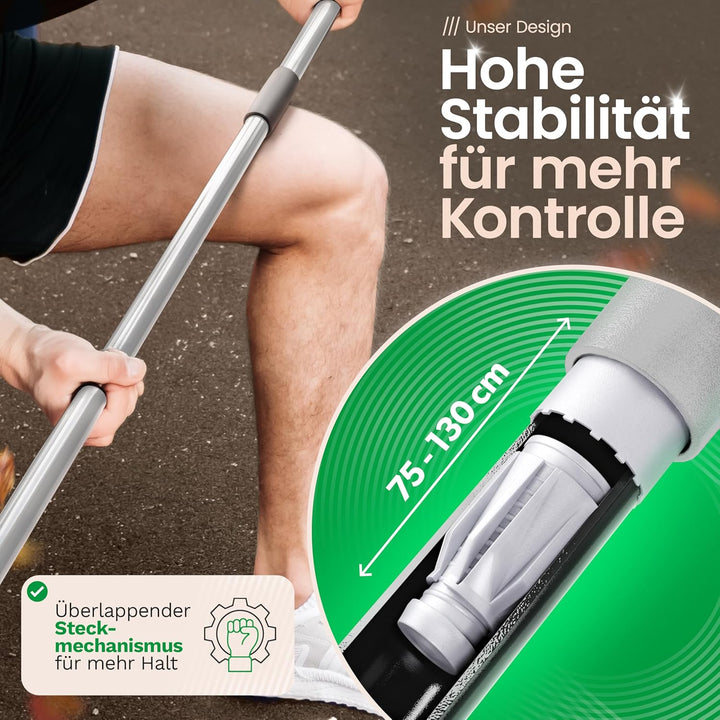 Novaliv Zimmerbesen mit Stiel ROSSHAAR Mischung Besen weiche Borsten Schrankbesen mit Teleskopstiel