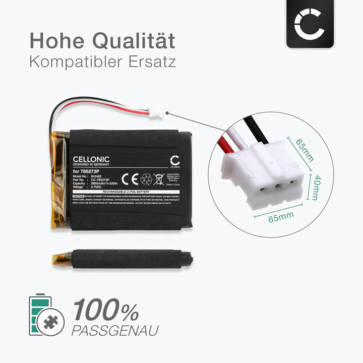 CELLONIC Akku kompatibel mit Tigermedia Tigerbox Touch 3.7V 3900mAh