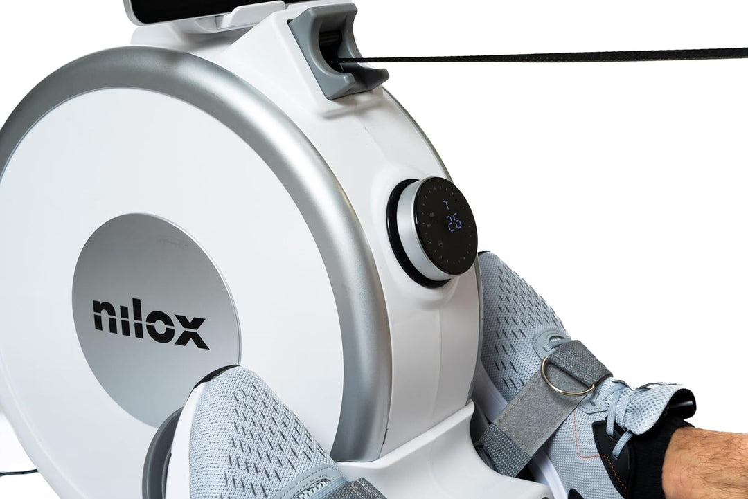 Nilox Rowing Machine XR1 Rudergerät, zusammenklappbar, für Zuhause, mit magnetischem Schwungrad, 3 k