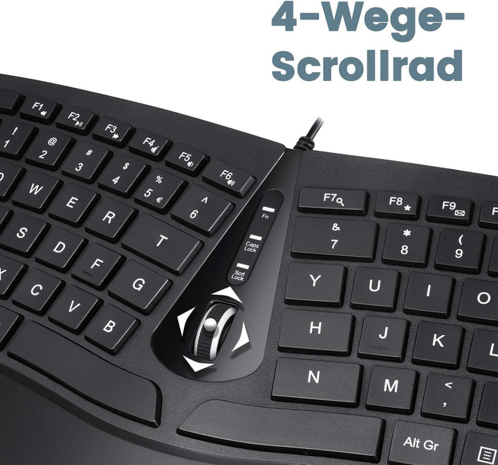 Perixx,11647,Periduo-406, AA8Ergonomische kompakteTastatur und VertikaleMaus Set, Geteiltes Tastenfe