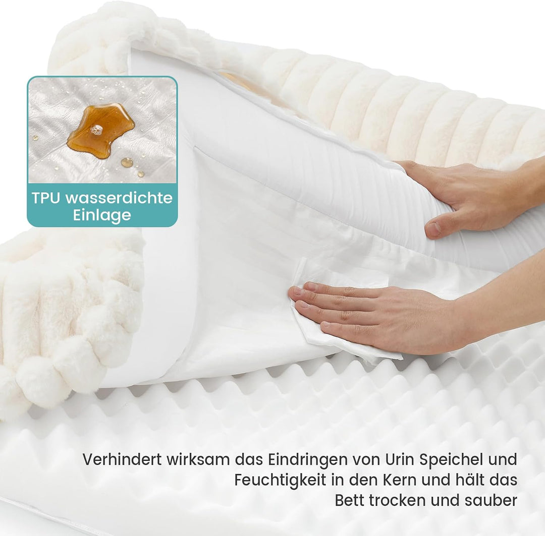 COZY KISS Orthopädisches Hundebett für Extra Grosse Hunde 110x80x17cm – Hundesofa mit Weichem Kunstf