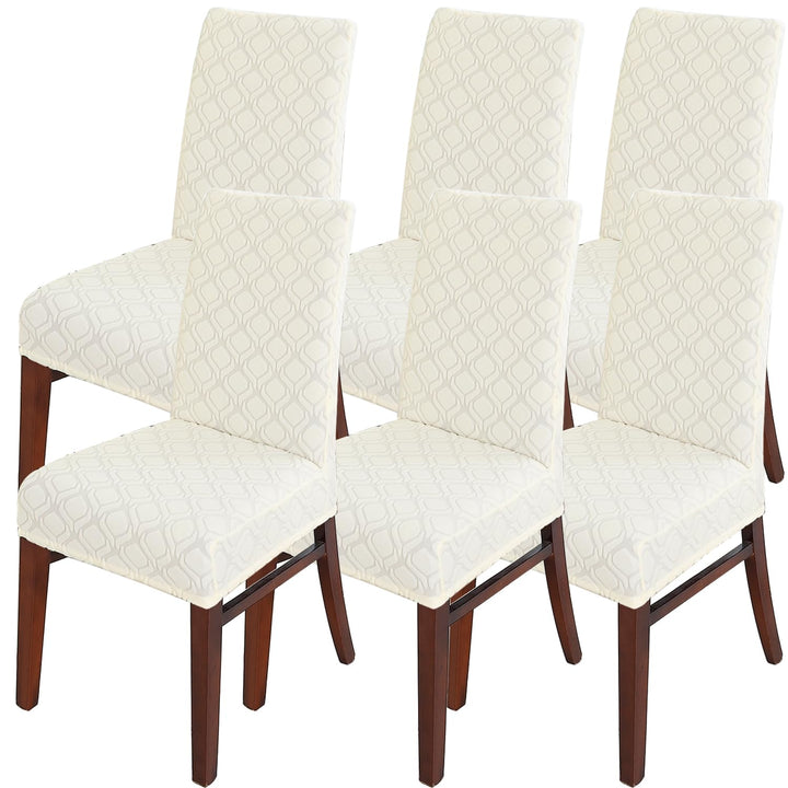 LANSHENG Stuhlhussen 6er Set, Stretch Stuhlhussen Schwingstühle, Abnehmbarer Waschbarer Stuhlbezug f