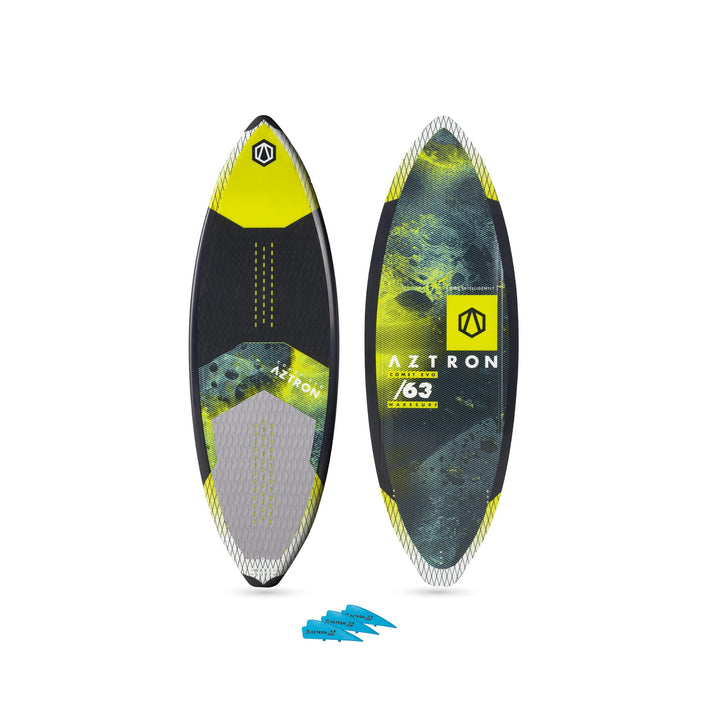 AZTRON Comet Evo, WAKESURF Unisex Erwachsene, schwarz/gelb, 160X52X2