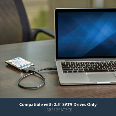 StarTech.com USB 3.1 auf 2,5" (6,4cm) SATA III Adapter Kabel mit UASP - USB 3.1 zu SATA SSD/HDD Konv