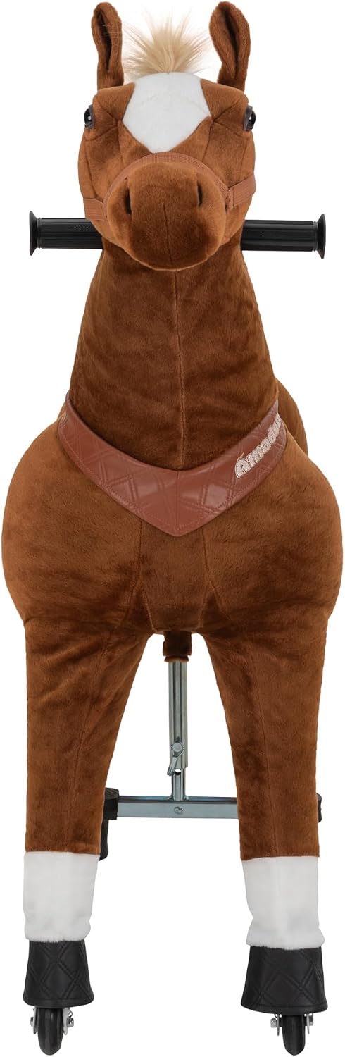 Miweba Pony Amadeus | Reitpferd auf Rollen - Pferd für Kinder - Schaukelpferd - Schaukeltier - Kusch