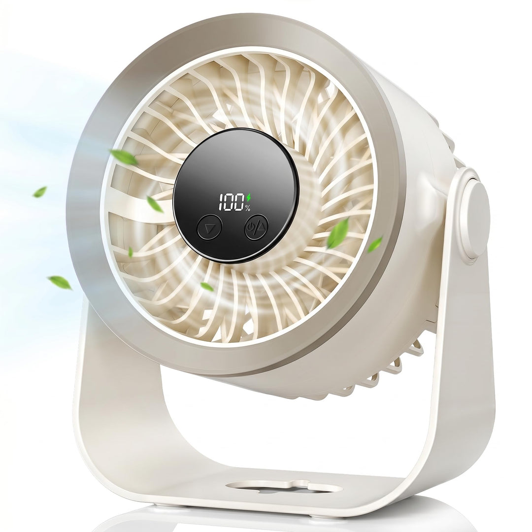 Schreibtischventilator, fünf Lüftergeschwindigkeiten, 180-Grad-Rotationseinstellung Tischventilator