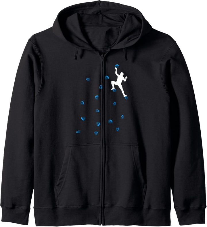 Bouldern Blaue Boulder Motiv Klettern Herren Mann Boulder Kapuzenjacke