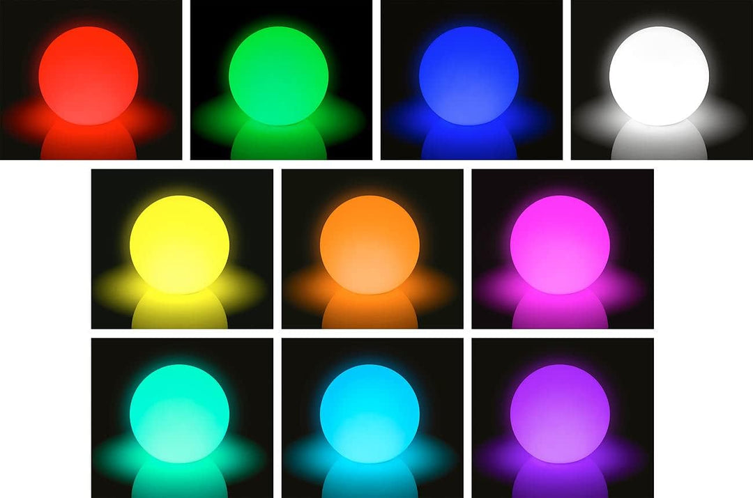 Luminea Home Control WLAN Akku Leuchtkugel: 2er-Set WLAN-Akku-Leuchtkugeln, RGBW-LEDs, App, 576 lm,