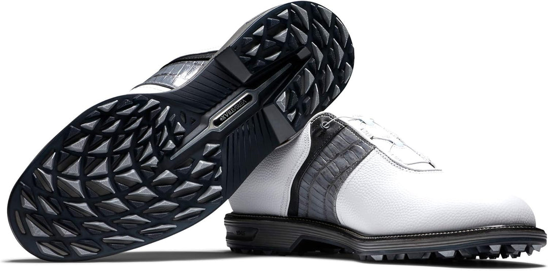 FootJoy Herren Premiere Serie Tarlow Golfschuh 39.5 EU X-Weit Weiss Grau, 39.5 EU X-Weit Weiss Grau