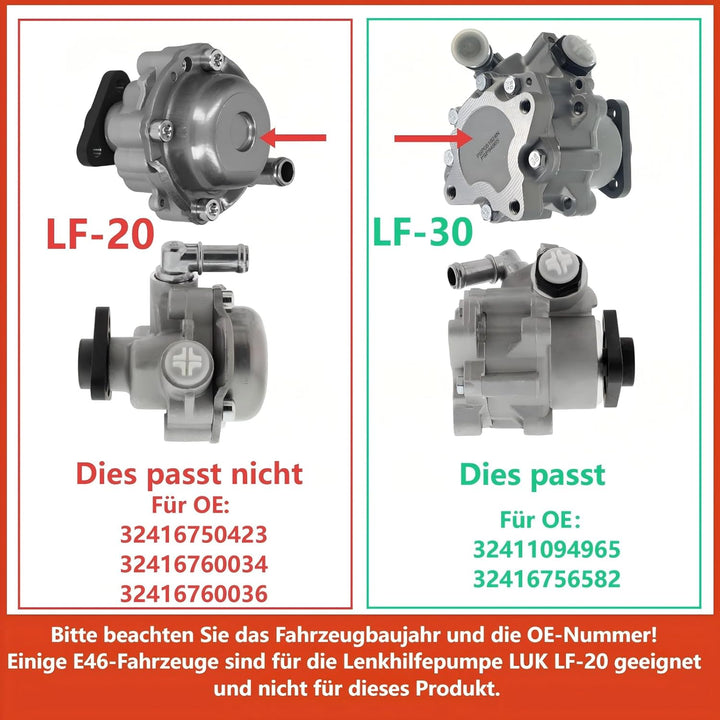 Frankberg Servopumpe Hydraulikpumpe Lenkung Kompatibel mit 3er E36 320 323 325 328 330 2.0L 2.5L 2.8