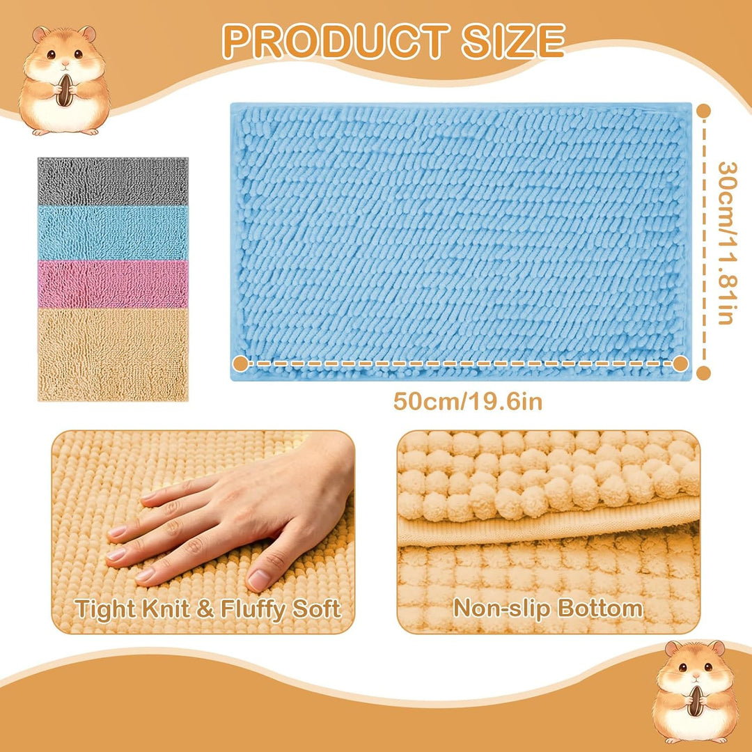 4 Stück Pipipads für Meerschweinchen und Kaninchen, 50x30cm Waschbare PIPI Matten für Kaninchen, Ham
