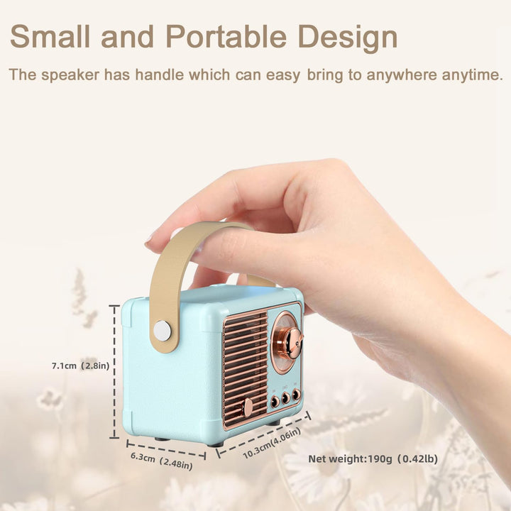 Caulikine Tragbarer Kabelloser Mini Bluetooth Lautsprecher Zimmer Deko mit Freisprechfunktion für Ha
