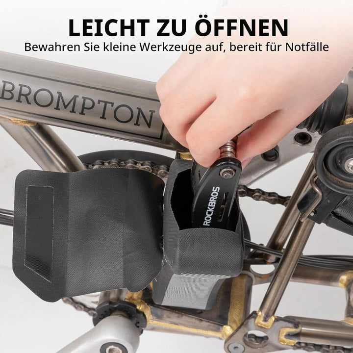 ROCKBROS Triangle Fahrrad Werkzeugtasche für Brompton Fahrrad Dreiecktasche wasserdichte Rahmentasch