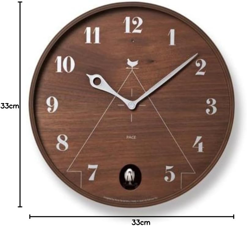 Lemnos Kuckucksuhr PACE/Designer Cuckoo Clock aus Japan/Kuckucksuhr mit Batterie und Lichtsensor/Vog