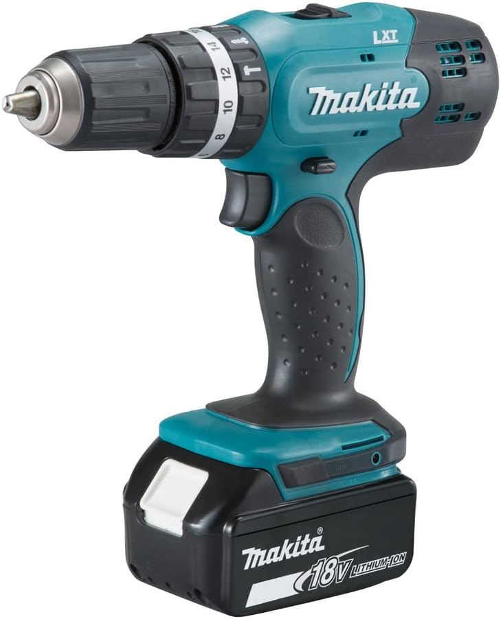 Makita DHP453RFE Akku-Schlagbohrschrauber 18V / 3,0 Ah, 2 Akkus + Ladegerät im Transportkoffer, Schw