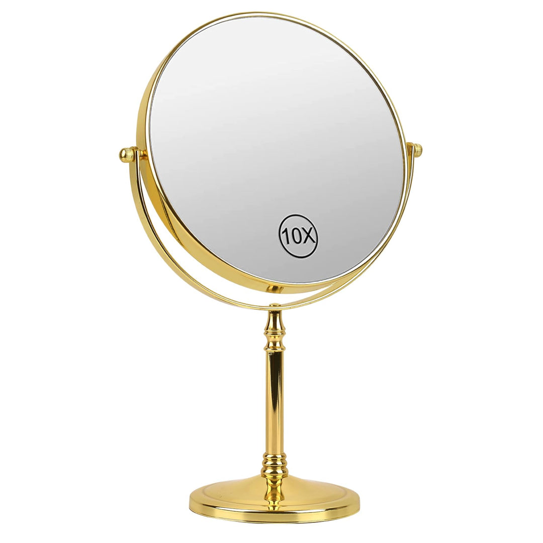 Ohotecy Kosmetikspiegel 8 Zoll Makeup Spiegel 10X & 1X VergrösserungTischspiegel, Doppelseitiger Ver