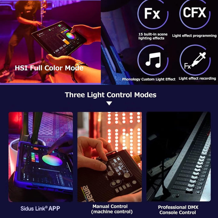 Aputure Amaran F21c 100W RGBWW Flex LED-Videolichtmatte mit Wabengitter, zweifarbiges 2500 K bis 750