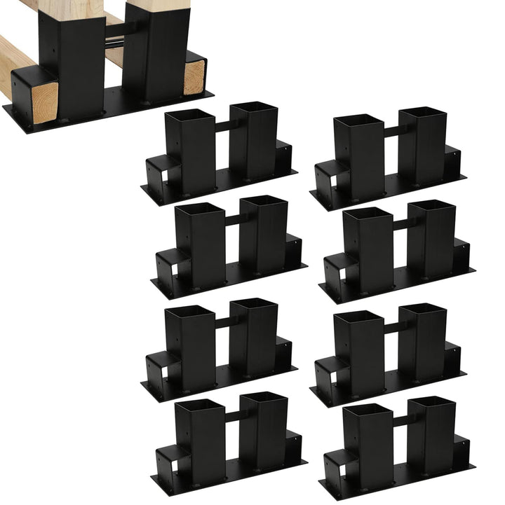 Yakimz 8er Set Holzstapelhilfe, Stabile Brennholz-Stapelhilfe, Schwarz Holzstapelhalter Kaminholzhal