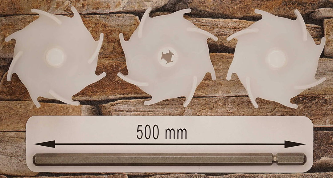 Dissolver Set - Farbrührer, Quirl, Mischer (3 Stück Dissolverscheiben 75 mm und 1 Stück Dissolverwel