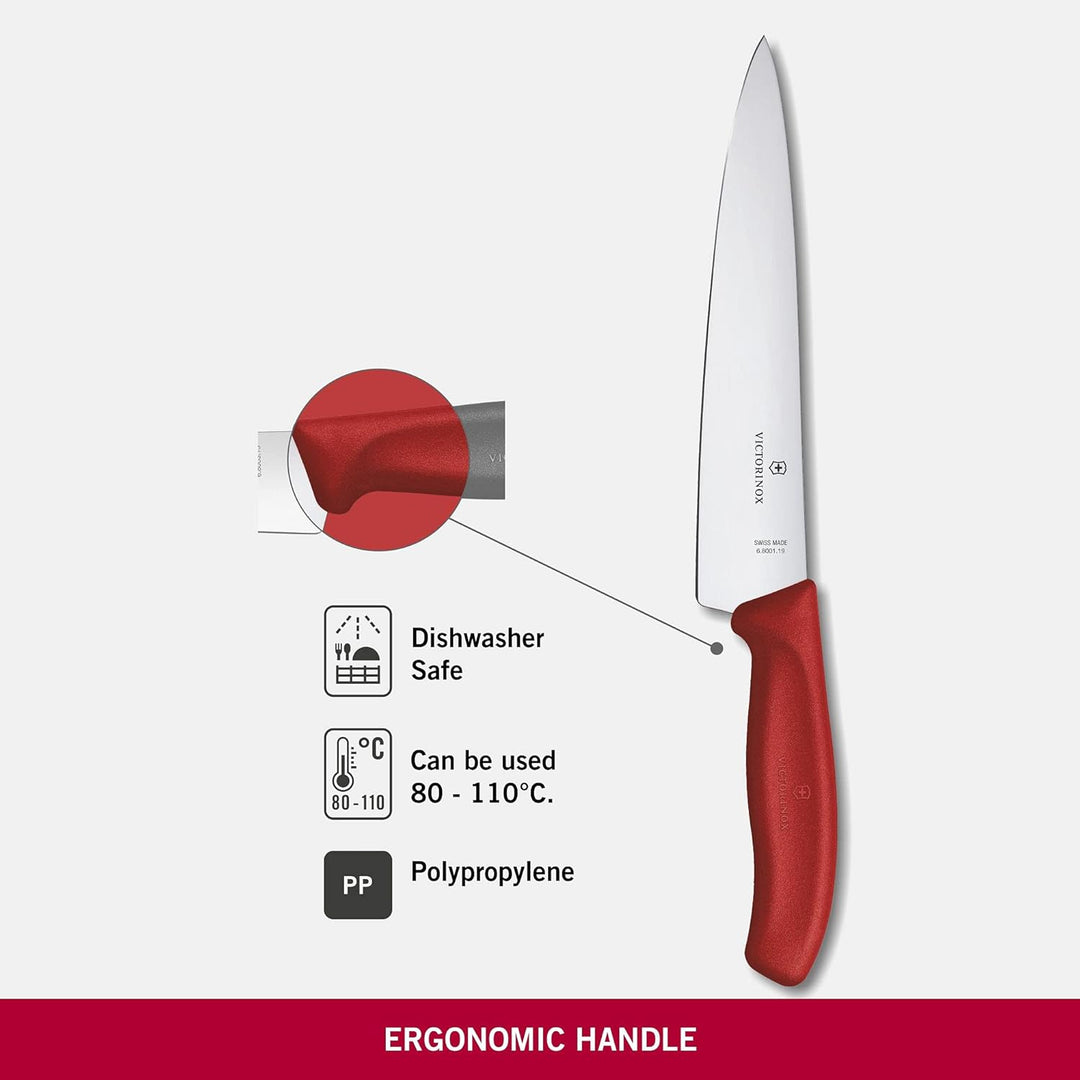 Victorinox Swiss Classic, Profi Tranchiermesser, Extra Scharfe Klinge, gerader Schliff, 19 cm, Kunst