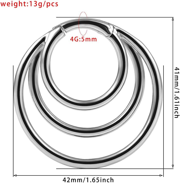 Vankula Ohr Gewichte Flesh Tunnel Weights Hangers Ringe Hoop Edelstahl für männer damen Ohrpiercing