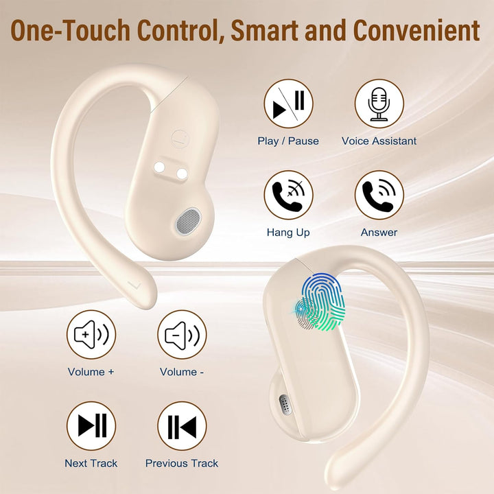 Open Ear Kopfhörer Bluetooth 5.4 HiFi Stereo, 2026 Kopfhörer Kabellos Bluetooth mit ENC Noise Cancel