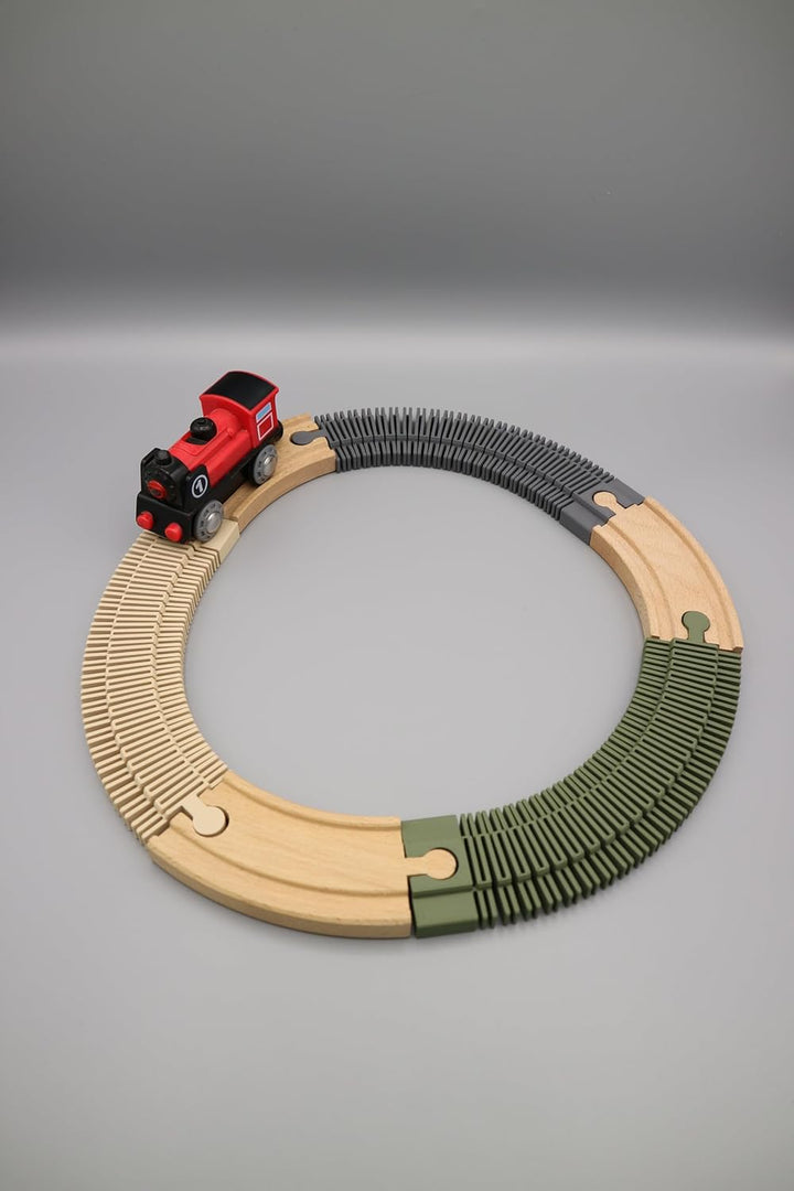 missing piece - Flexible Schiene für Holzeisenbahnen (3, Neutrale Töne) Neutrale Töne 3, Neutrale Tö
