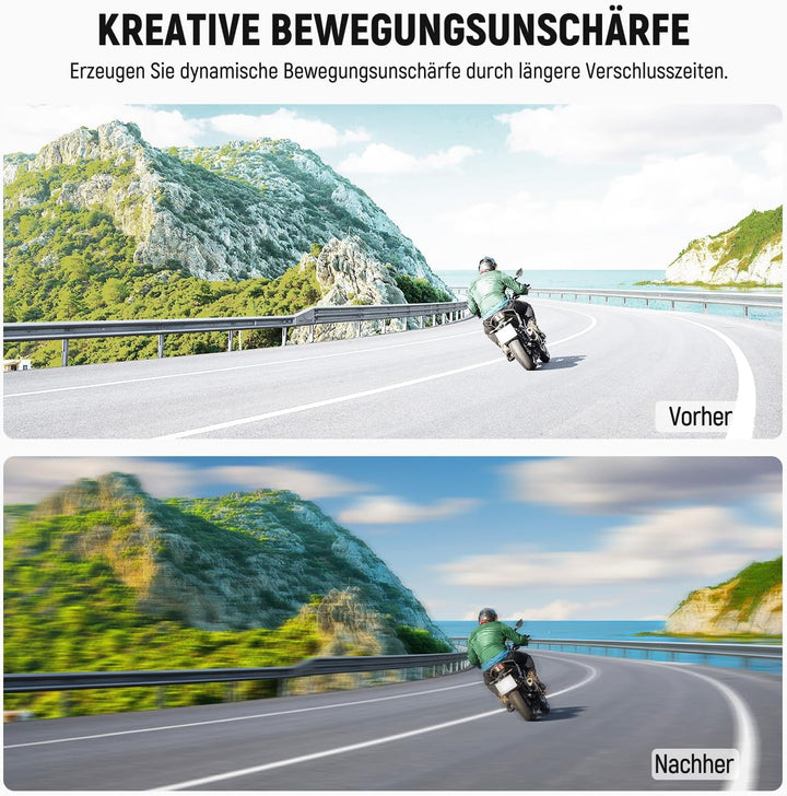 NEEWER ND Filter kompatibel mit Insta360 X5, ND64 Objektiv Filter Set, 6 Stop Lichtreduzierung, aufs