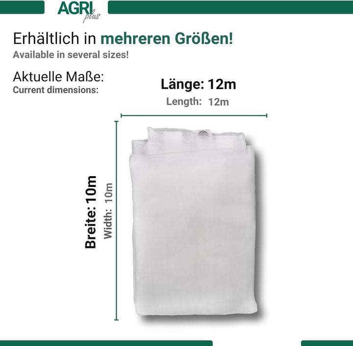 AGRI plus Poolnetz mit Ösen I 10 x 12 m I Verschiedene Masse I Engmaschiges Netz 0,8 x 0,8 mm I Abde