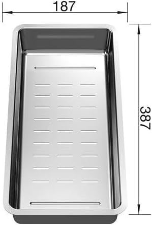 BLANCO Multifunktionsschale | Edelstahl | 387 x 187 mm | Passend zur DIVON II | Mehr Funktionalität