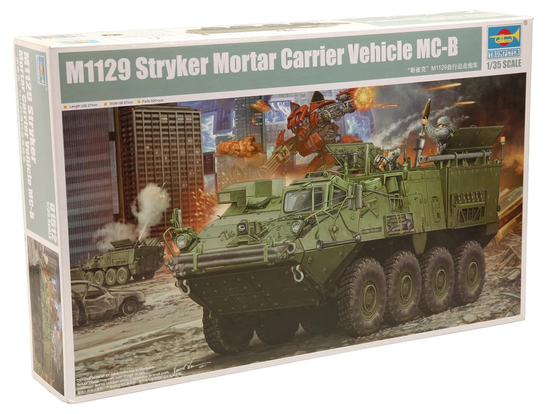 Trumpeter 1512 Modellbausatz M1129 Stryker Mortar Carrier w. 120mm
