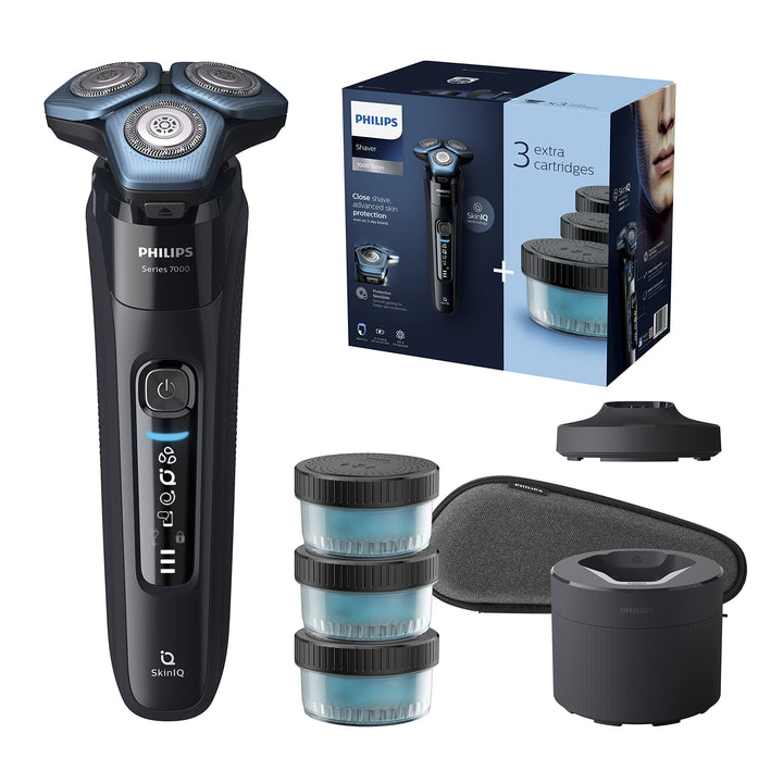 Philips Shaver Series 7000 - Elektrischer Nass- und Trockenrasierer für Herren mit ausklappbarem Tri