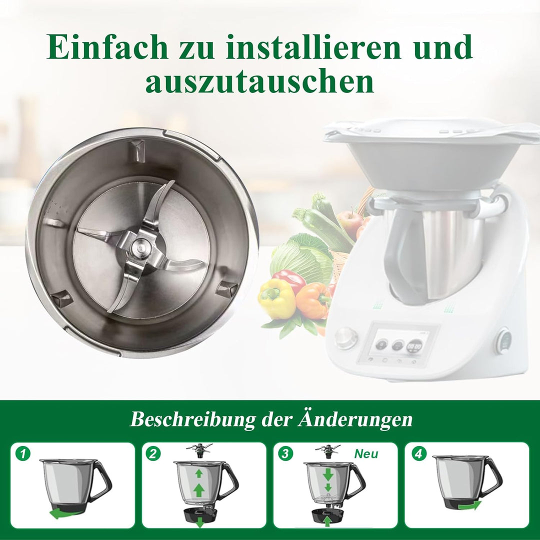 SUS420 Edelstahlmesser für Vоrwerk Thermоmix Messer TM5 TM6 TM7 - Küchenmaschine Thermоmix TM5 TM6 T