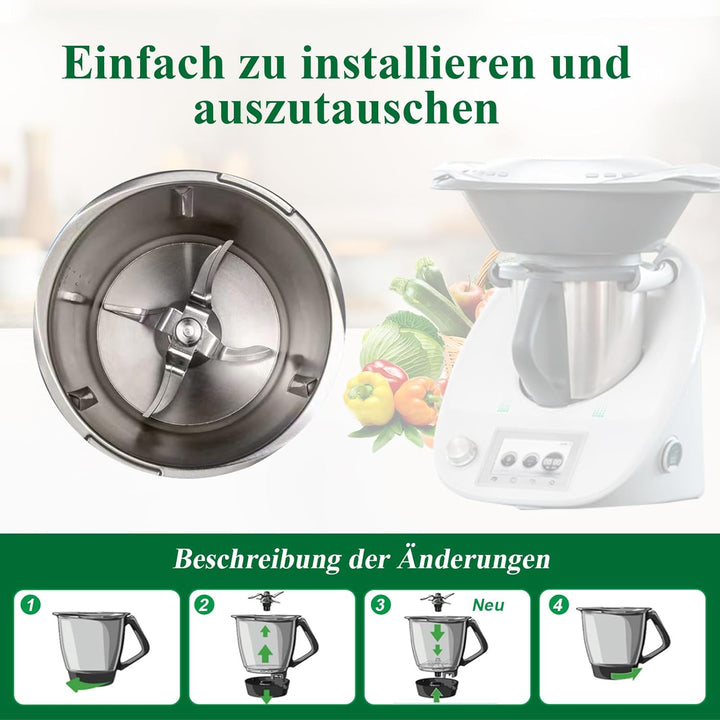 SUS420 Edelstahlmesser für Vоrwerk Thermоmix Messer TM5 TM6 TM7 - Küchenmaschine Thermоmix TM5 TM6 T
