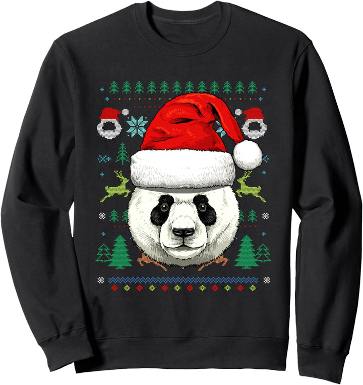 Panda Hässliche Weihnachtsmann-Mütze Xmas Kinder Jungen Mädchen Sweatshirt