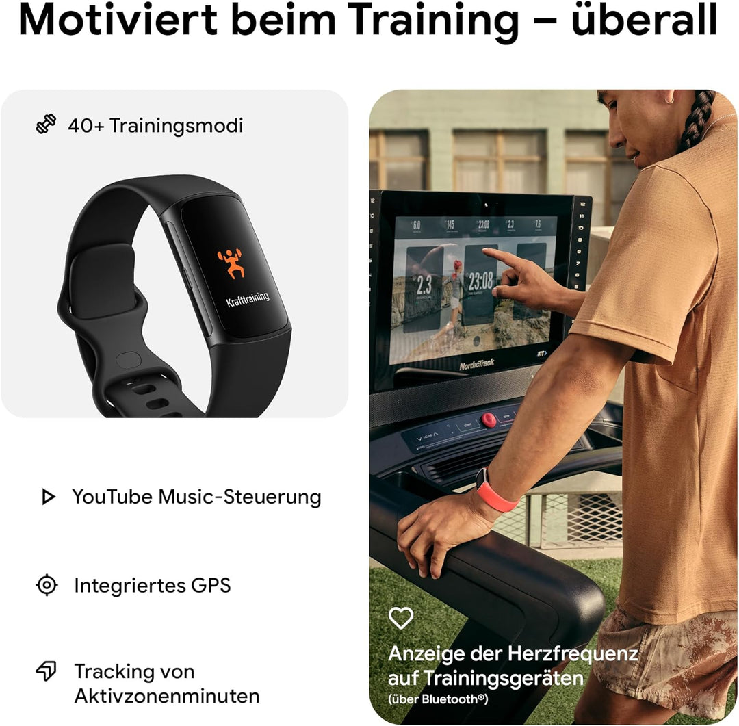 Fitbit by Google Charge 6 Aktivitätstracker enthält EIN 6 monatige Premium Mitgliedschaft & by Googl