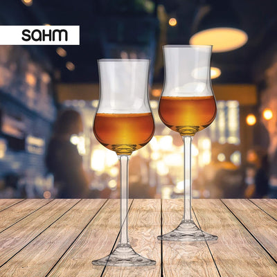 Sahm Grappagläser 6er Set - 85 ml Grappa Gläser - Spülmaschinengeeignet - Langlebige Grappagläser mi