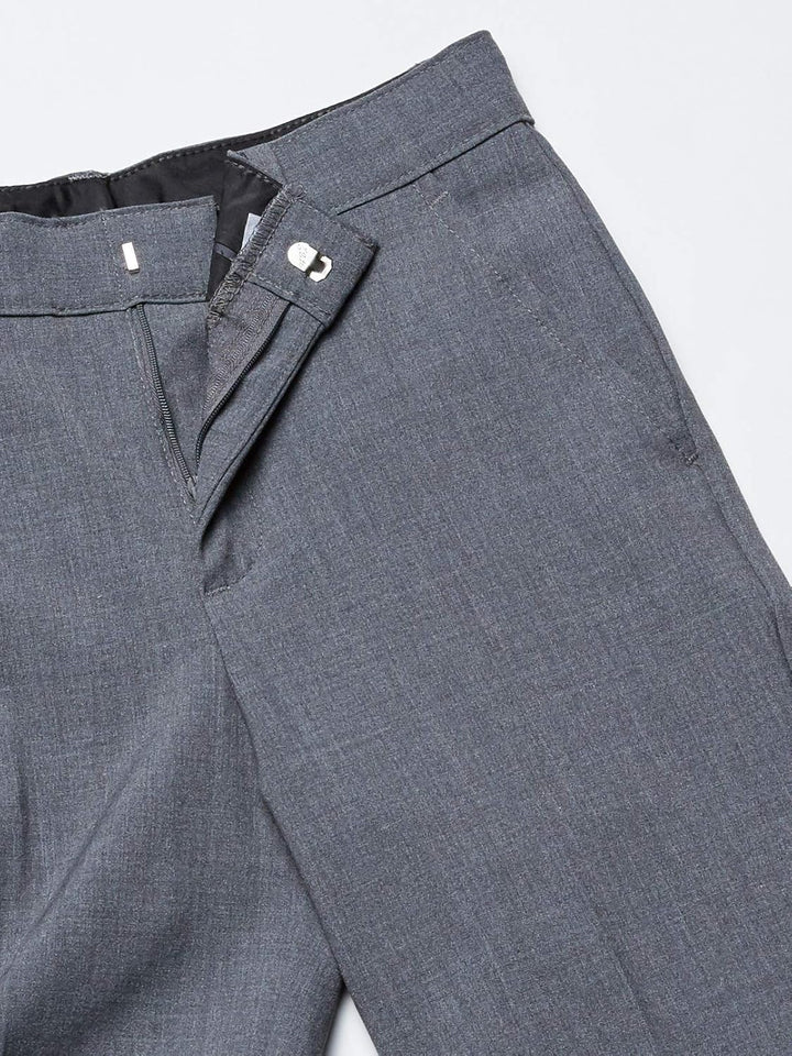 Van Heusen Flex-Stretch-Hose für Jungen, Flache Vorderseite 8 Husky Oxford-grau, 8 Husky Oxford-grau
