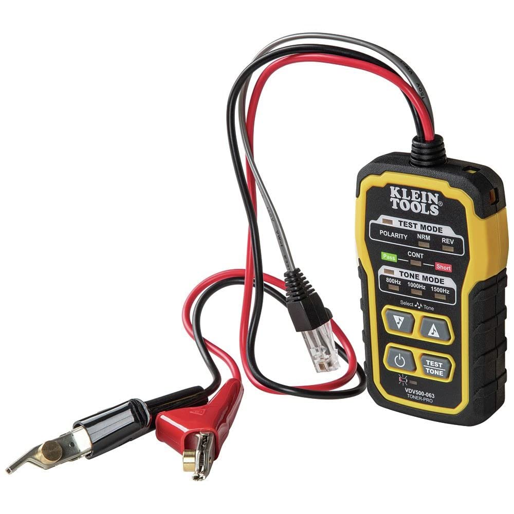 KLEIN TOOLS Tongenerator Leitungssucher, Toner-Pro, Telefon (RJ11 und RJ12), Daten (RJ45) Koax und w