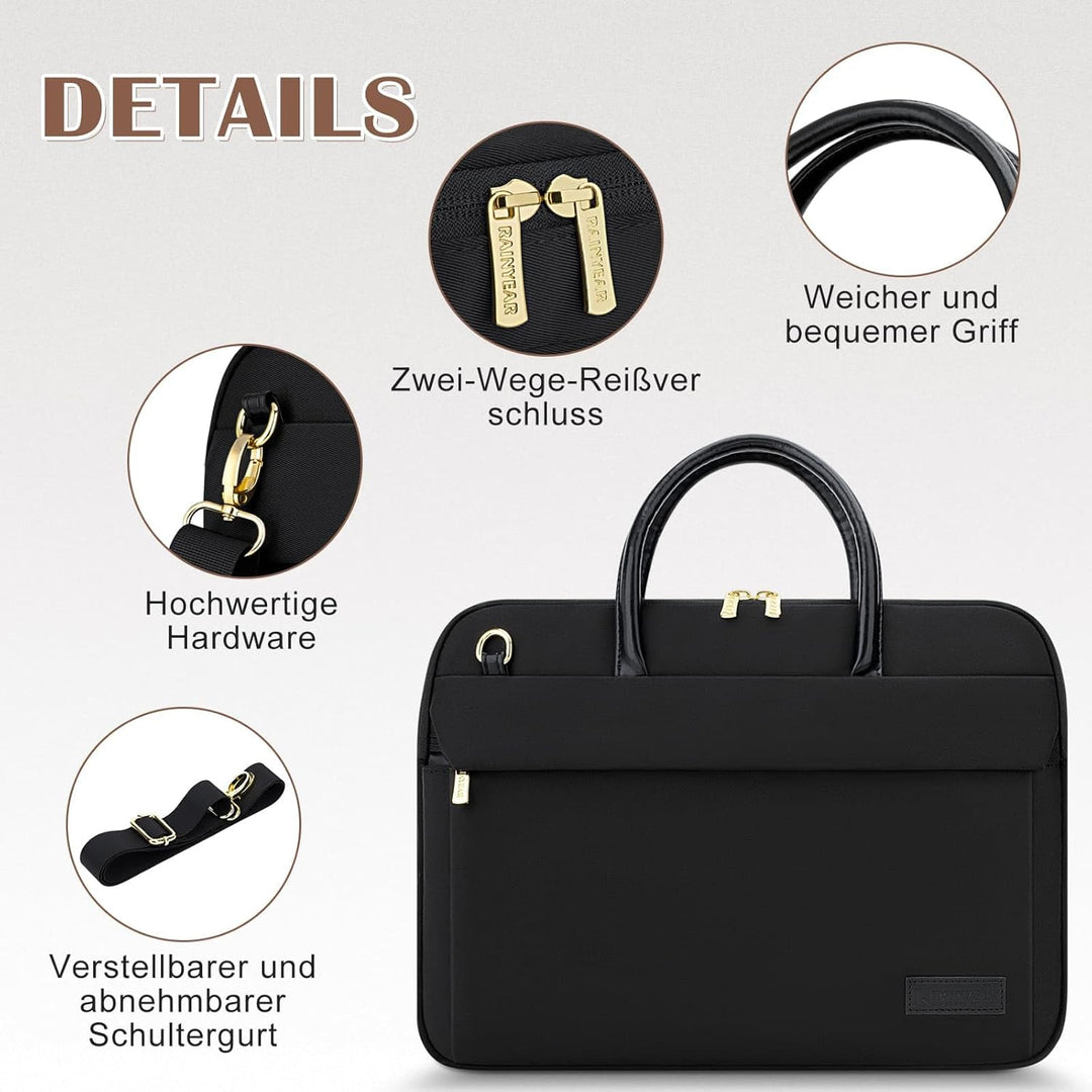 RAINYEAR 14 Zoll Laptop Hülle Umhängetasche Kompatibel mit 14 "Notebook-Computer Chromebook, Polyest
