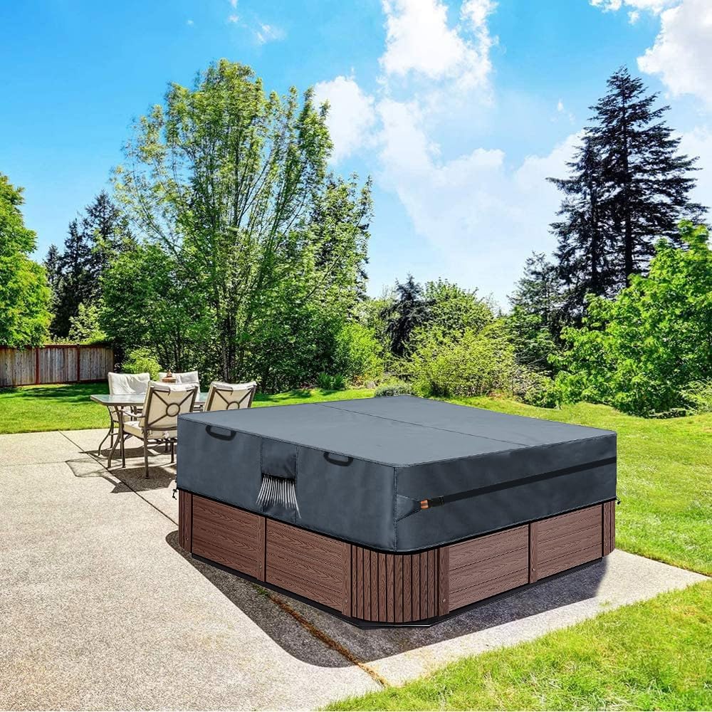 Hochwertige Whirlpool-Abdeckung, 200x200x30cm, quadratischer Allwetter-Garten-Whirlpool-Abdeckung au