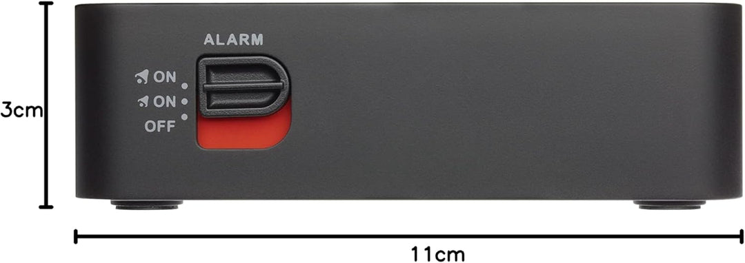 TFA Dostmann Digital Wecker Easy-Charge Wireless, 60.2030.01, mit kabelloser Qi Ladestation, Farbdis