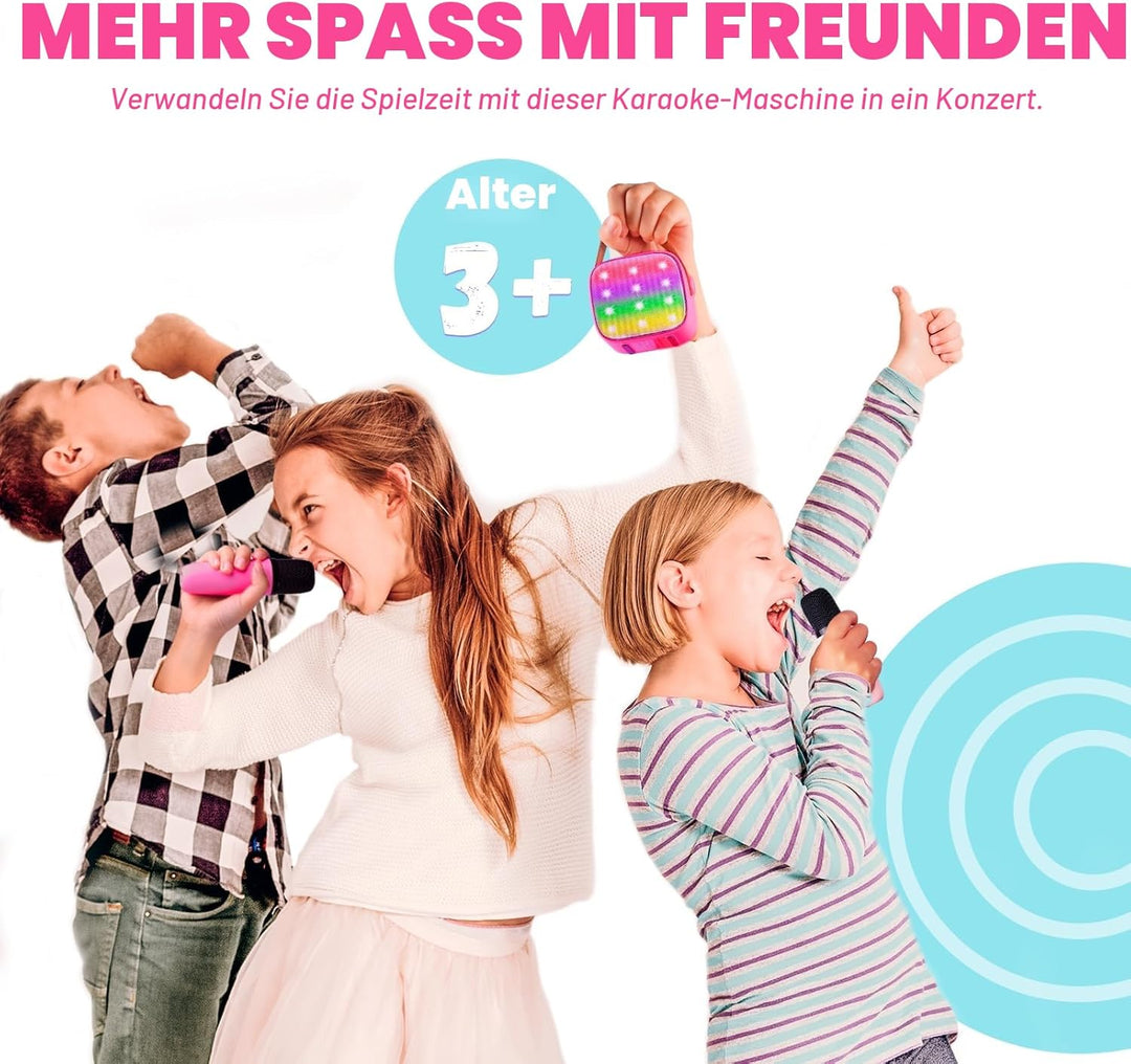 Mädchen Geschenk Kinder Karaoke Maschine: Karaoke Mikrofon Kinder- Spielzeug ab 3-11 Jahre Mädchen J