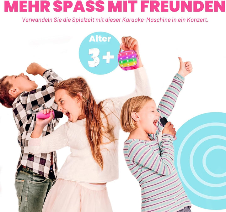 Mädchen Geschenk Kinder Karaoke Maschine: Karaoke Mikrofon Kinder- Spielzeug ab 3-11 Jahre Mädchen J