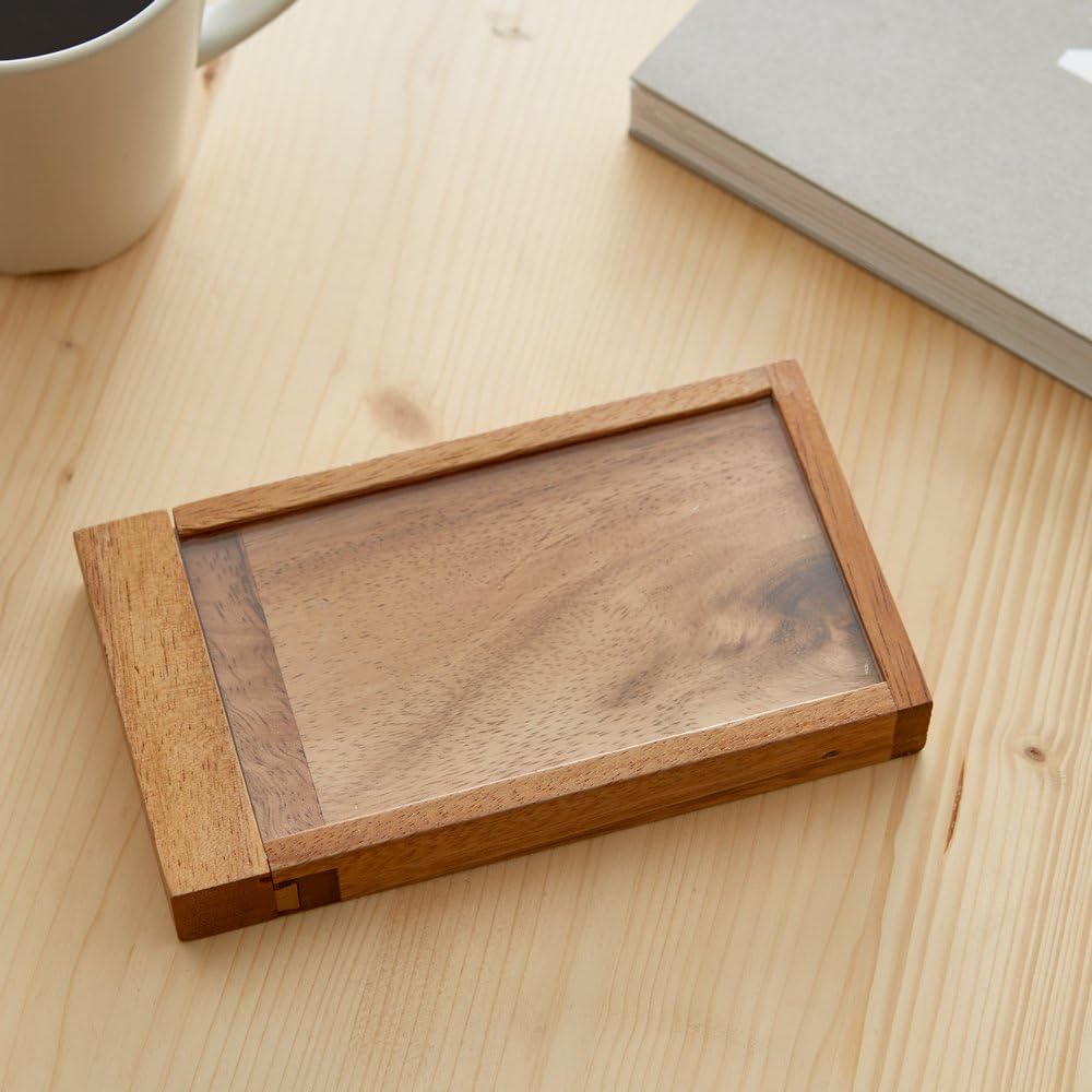 Casa Vivente Magische Geldgeschenkbox, Knobelspiel aus Holz, Geschenkverpackung mit Trickverschluss,
