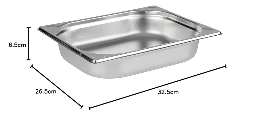 APS 81850 GN Behälter-Set, 4-teilig Edelstahl bestehend aus: - 1 GN 1/2 Behälter, 4 Liter - 2 GN 1/4